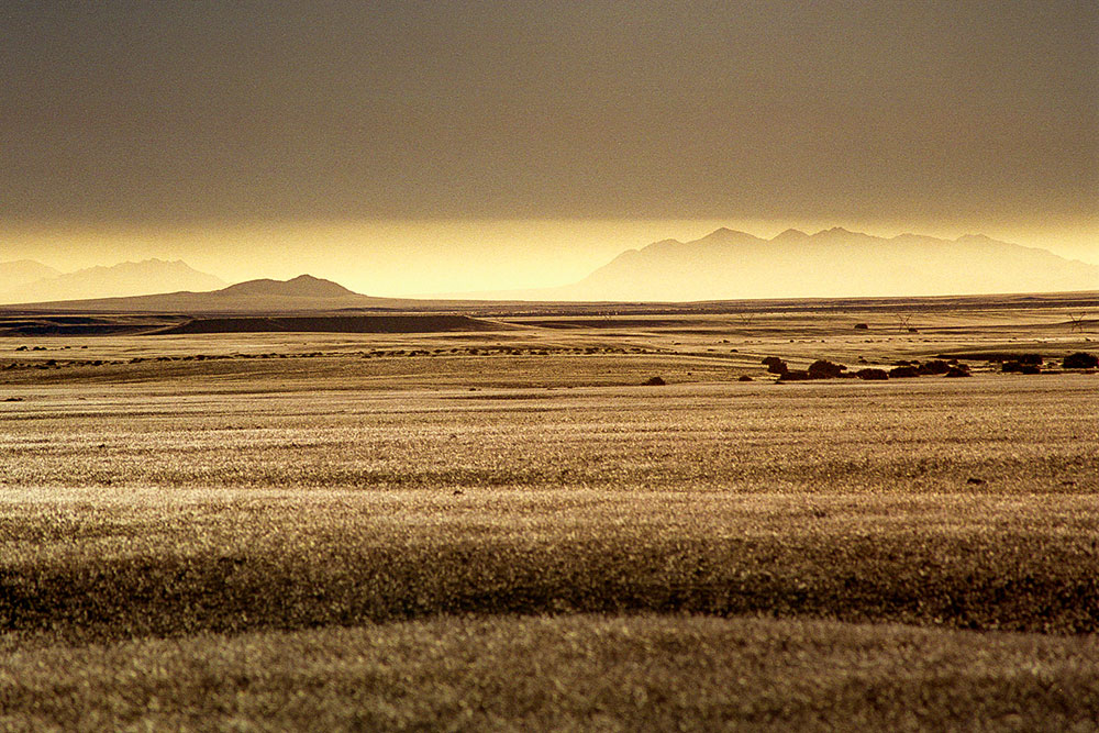 Coucher de soleil sur le désert du Namib
